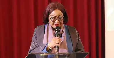image_shows_ambassador_Josefa_Sacko_highlighting_strategies_to_curb_the_spread_of_livestock_diseases_during_the_official_launch_event_in_Ethiopia