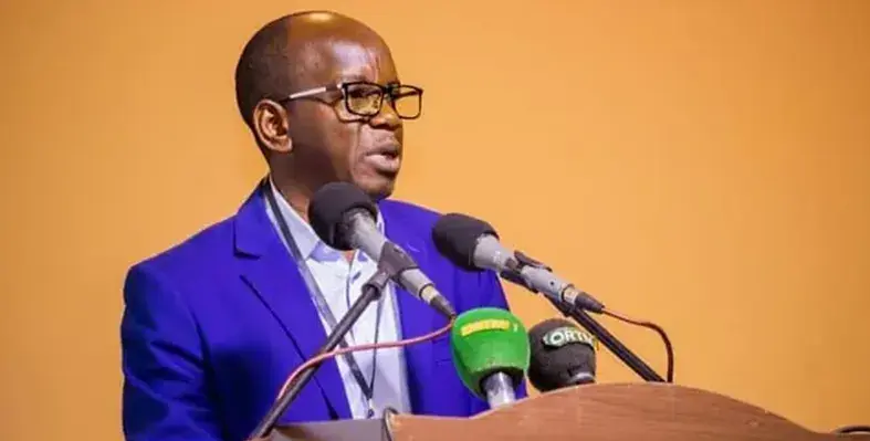 Delegate presenting a speech during the event